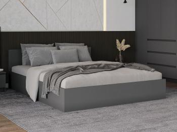 Кровать двухспальная Мори КРМ1600.1 графит (ДСВ) - Интернет-магазин мебели Создай уют, Екатеринбург