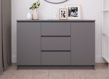 Комод Мори МК1200.3 графит (ДСВ) - Интернет-магазин мебели Создай уют, Екатеринбург