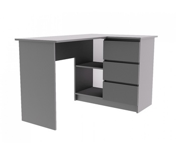 Стол письменный угловой с 3 ящиками Мори МС-16 графит (ДСВ) - Интернет-магазин мебели Создай уют, Екатеринбург