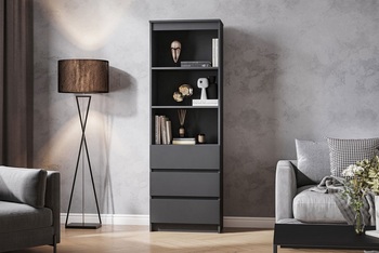 Шкаф Стеллаж с 3 ящиками Мори МСТ600.3 графит (ДСВ) - Интернет-магазин мебели Создай уют, Екатеринбург