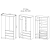 Шкаф с 3 дверьми и 3 ящиками Мори МШ1200.1 (ДСВ) - Интернет-магазин мебели Создай уют, Екатеринбург