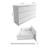 Комод на 6 ящиков Мори МК1206 белый (ДСВ) - Интернет-магазин мебели Создай уют, Екатеринбург