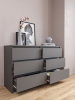 Комод на 6 ящиков Мори МК1206 графит (ДСВ) - Интернет-магазин мебели Создай уют, Екатеринбург