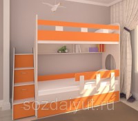 Кровать двухъярусная "юниор 1" - Интернет-магазин мебели Создай уют, Екатеринбург