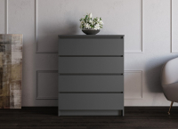 Комод 4 ящика Мори МК804 графит (ДСВ) - Интернет-магазин мебели Создай уют, Екатеринбург