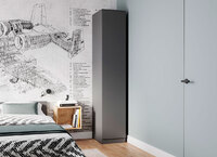 Шкаф Пенал Мори МШ400 графит (ДСВ) - Интернет-магазин мебели Создай уют, Екатеринбург