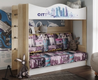 Кровать 2-ярусная с диваном Сити (ТМК) - Интернет-магазин мебели Создай уют, Екатеринбург