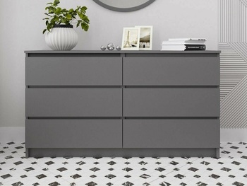 Комод на 6 ящиков Мори МК1380.6 графит (ДСВ) - Интернет-магазин мебели Создай уют, Екатеринбург